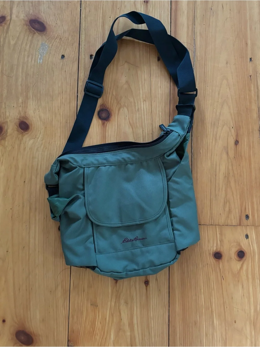 Eddie Bauer Olive Green Messenger Crossbody Bag for Men